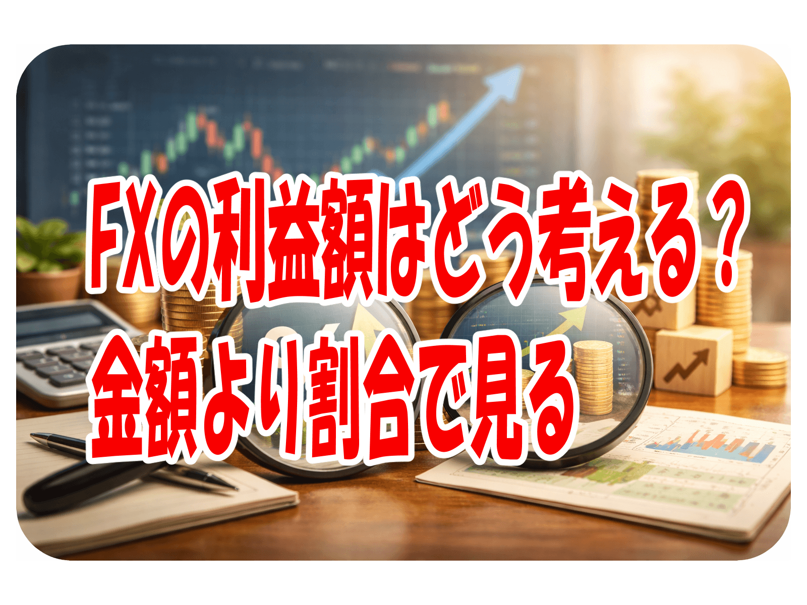 FXの利益額はどう考える？金額より割合で見る