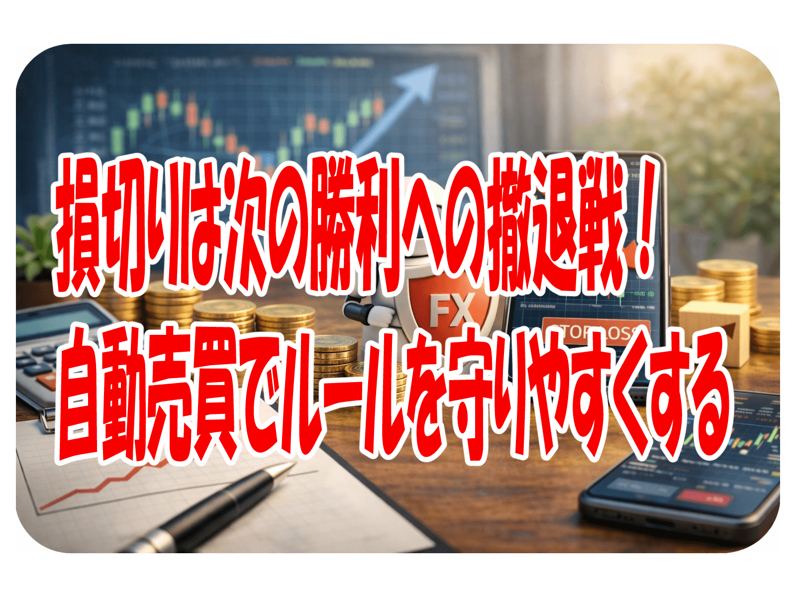 損切りは次の勝利への撤退戦！自動売買でルールを守りやすくする